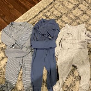 3pk-2 piece onesie and footie pant